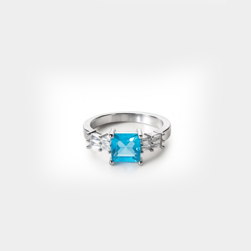 Aqua blue ring